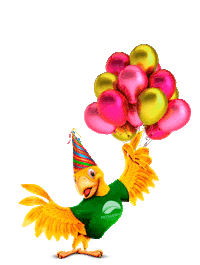 PassarinhoHortifruti bird aniversario parabens hortifruti Sticker