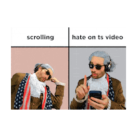 Haters Scrolling Sticker