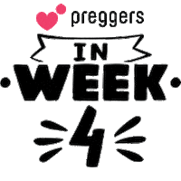 Pregnancy Week 4 Sticker by Preggers