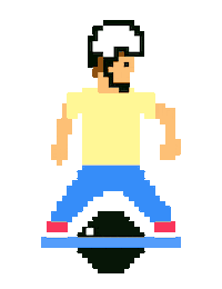 Skate 8Bit Sticker by Onewheel