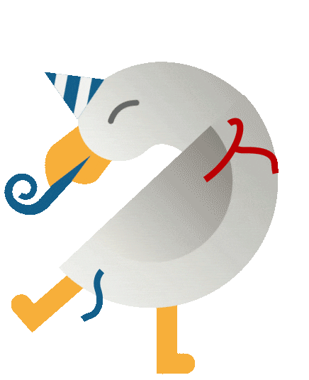 Sea Gull Party Sticker