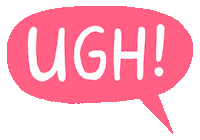 Ugh Sticker by Linzie Hunter