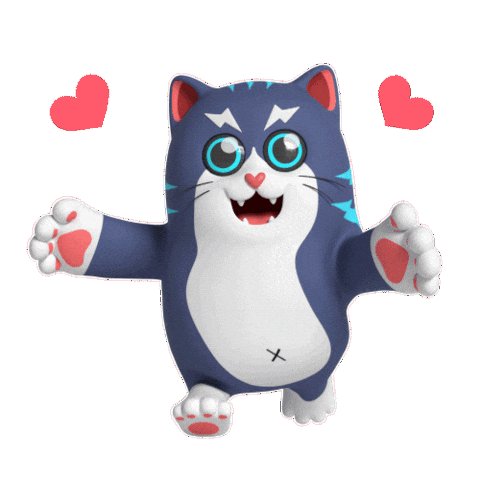 Cat Love Sticker by Liberty Cats Emojis