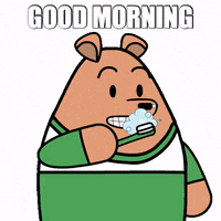 Good Morning Brushing Teeth GIF