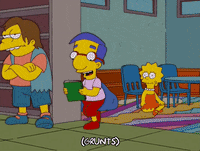 lisa simpson book GIF