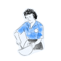 Julia Child Cooking Sticker by Color Snack Creative Studio
