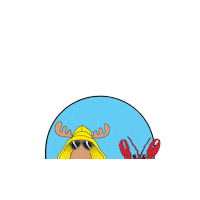 coolasamoose cartoon cool peace maine Sticker