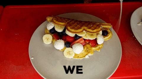 waffle_brothers giphygifmaker happy food white GIF
