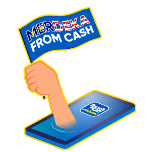touchngoewallet giphyupload merdeka cashless ewallet Sticker