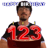 Happy Bday 123 Sticker
