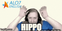 hippo total physical response GIF by ALO7.com