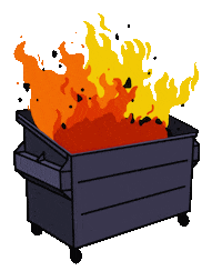 Dumpster Fire Fail Sticker