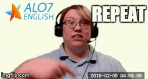 total physical response repeat GIF by ALO7.com