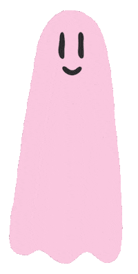 Happy Ghost Pink Sticker