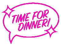 Time For Dinner Sticker by laurelipsum