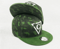 Capichecaps green snapback camo suede GIF
