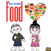 Im Hungry Nom Nom Sticker by Zhot
