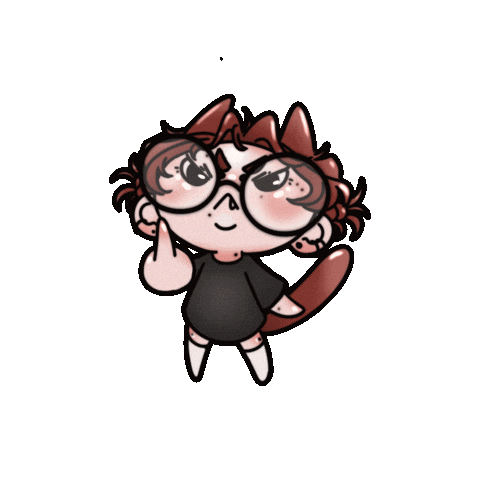 Kirunyu silly chibi catgirl redcat Sticker