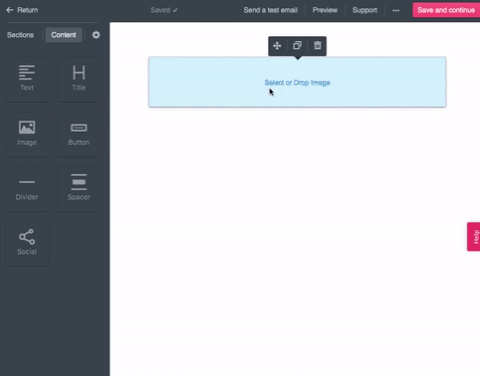 sendlane add image to email GIF
