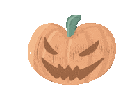 Azuwarius halloween scary pumpkin boo Sticker
