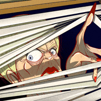 karencardstcg side eye karen peekaboo watching you GIF