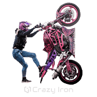 Motorcycle Stuntbike Sticker by Crazy Iron