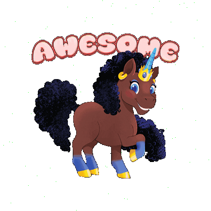 Awesome Sticker by Afro Unicorn