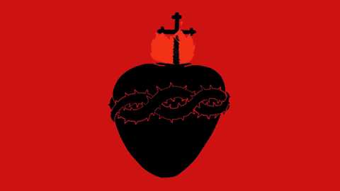 GatoGalleta giphygifmaker heart fire red GIF