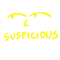 Suspicious Mood Sticker by Please Enjoy This!