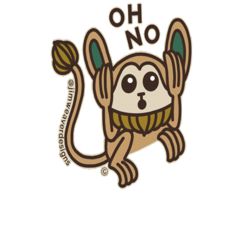 Surprised Oh No Sticker by JIM Weaver Designs