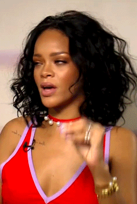 Celebrity gif. A stunned and angry Rihanna turns and says, “what?!”