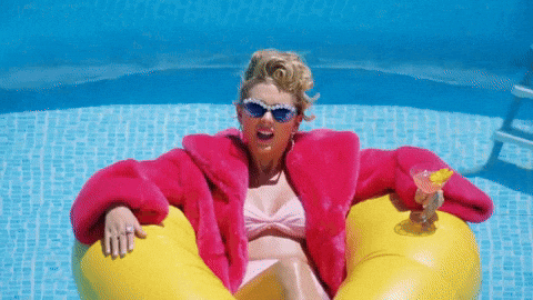 Animated GIF image of Taylor Swift singing "You Need to Calm Down."