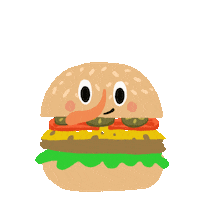 Food Burger Sticker by Dexel