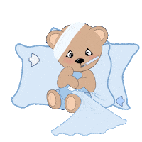 Bed Teddy Sticker