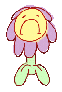 sad flower Sticker by Originals