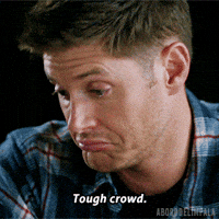 Dean Winchester Tough Crowd GIF