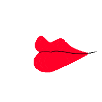 Poppy_Magda red hey rouge red lips Sticker