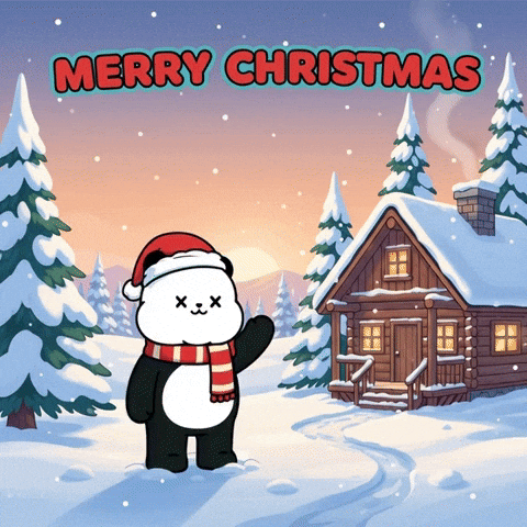 Merry Christmas Happy Holidays GIF by Kanpai Pandas