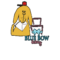 bluebowbakery dog bluebowbakery blue bow bakery Sticker