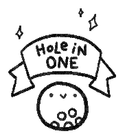 One Shot Golf Sticker by Catharina Stewart