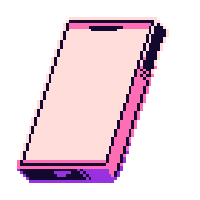 reedloto giphyupload pixelart pink phone Sticker