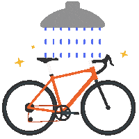 Rainy Day Bike Wash Sticker by Cycling Matters
