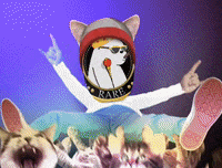 Cat Party GIF by SuperRareBears