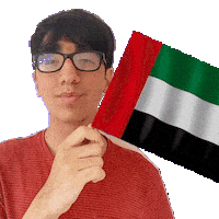 Holding National Day Sticker