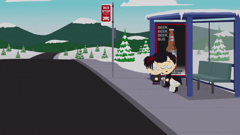 bus stop GIF by South Park 