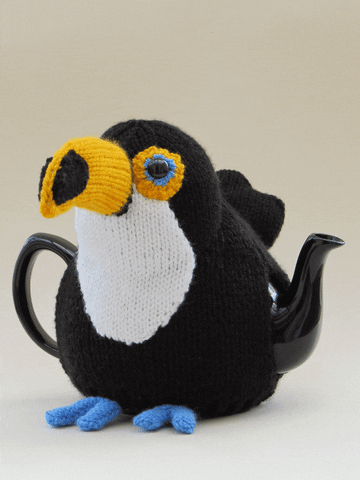 TeaCosyFolk bird parrot knitting teacosyfolk GIF
