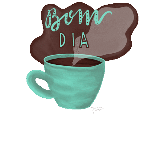 thuaneguilhen giphyupload cafe bom dia Ilustração Sticker