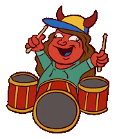 Drums Aussie Sticker by Dune Rats