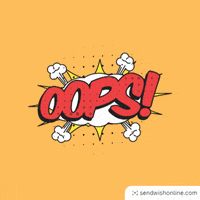 Fun Oops GIF by sendwishonline.com
