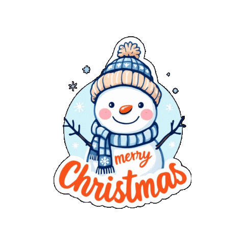 Christmas Joy Snowman Sticker
